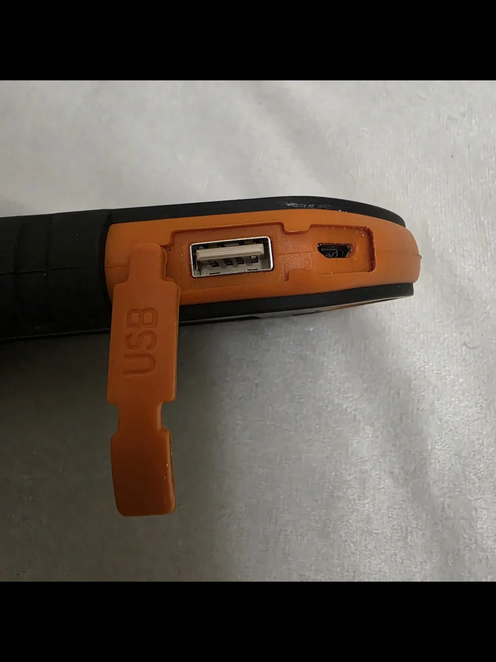 Celltronix 12000mAh Portable Solar Power Bank Rugged Orange Dual USB & LED Light
